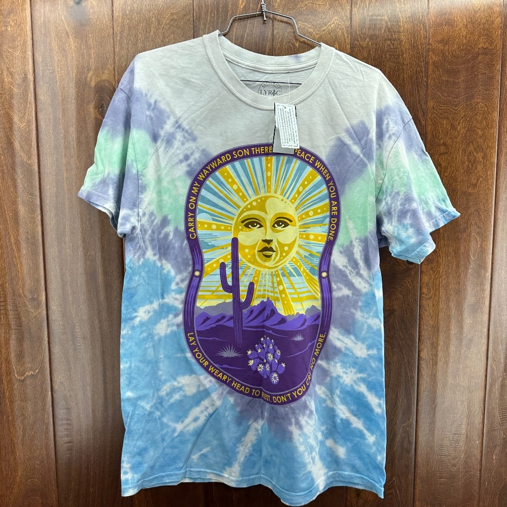 Wayward Son Men's Graphic T Shirt Size Medium Large LyricCulture Tye Dye Color